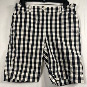 Jones New York Black and White Gingham  Women’s Bermuda Shorts